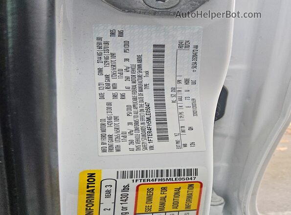 1FTER4FH5MLE05047 2021 FORD RANGER White Շարժիչի բաժամունքի տեսք
