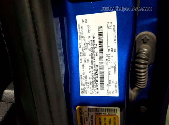 1FTER4FH6LLA86465 2020 FORD RANGER Blue Вид підкапотного простору