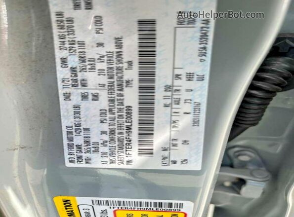 1FTER4FH9MLE00899 2021 FORD RANGER Silver Հետևի նստատեղերի տեսք