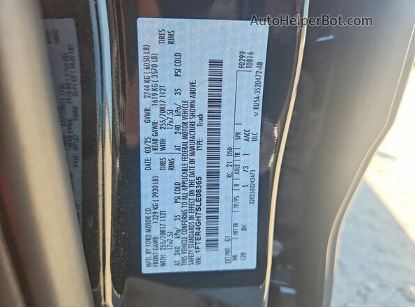 1FTER4GH7SLE08365 2025 FORD RANGER Black Vista del compartimento del motor