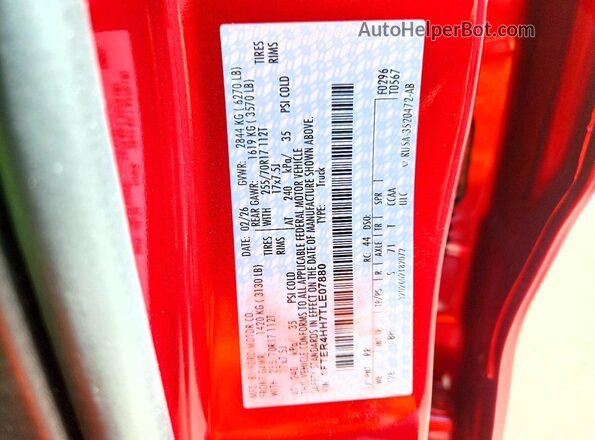 1FTER4HH7TLE07880 2026 FORD RANGER Red 