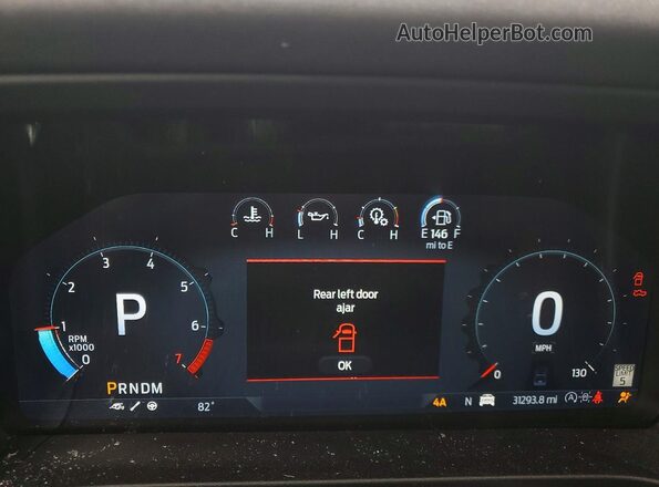 1FTER4LR4RLE63980 2024 FORD RANGER Green ხელსაწყოთა პანელის ხედი