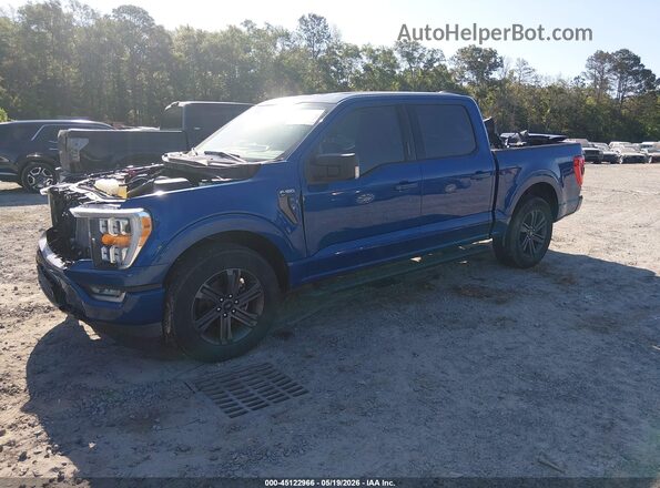1FTEW1C55PKD73809 2023 FORD F150 Синий Передняя левая четверть
