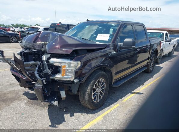 1FTEW1C56JKC49670 2018 FORD F150 Burgundy წინა მარცხენა ხედი სამი მეოთხედიდან