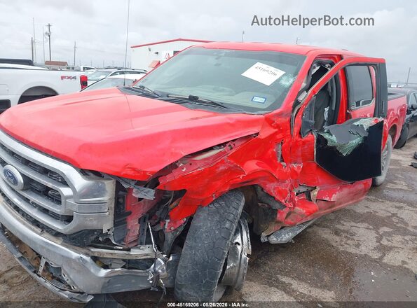 1FTEW1C56MKD21990 2021 FORD F150 Red Widok z przodu