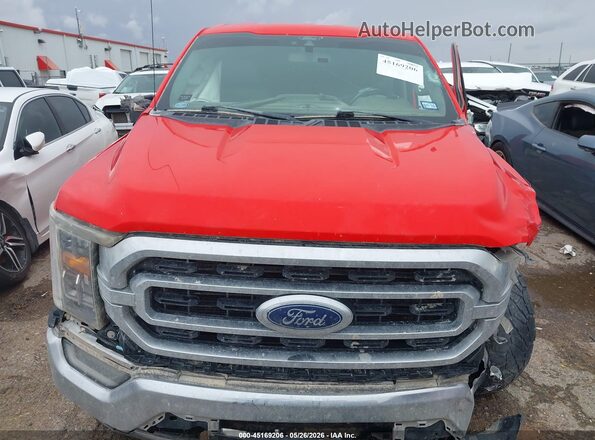 1FTEW1C56MKD21990 2021 FORD F150 Red Widok wnętrza z tyłu