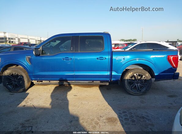 1FTEW1C57NFA27444 2022 FORD F150 Синий Панорамный вид салона 360°
