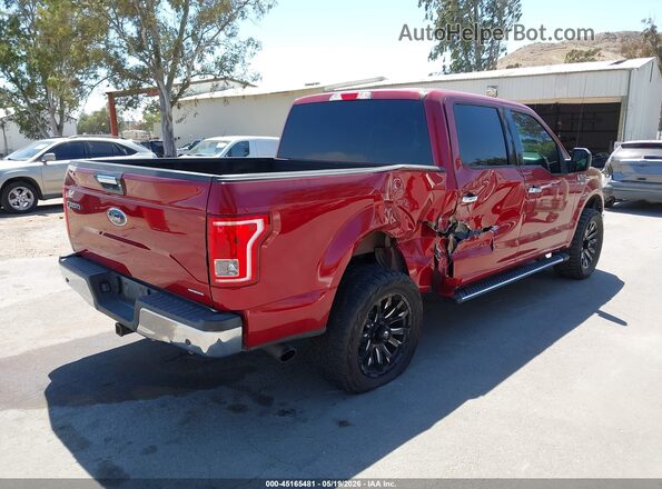1FTEW1CF0GKE32192 2016 FORD F150 Бордовый Задняя правая четверть