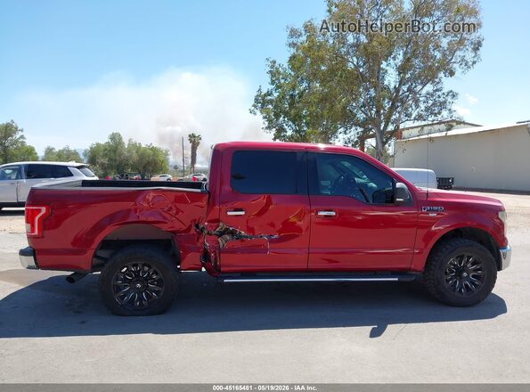 1FTEW1CF0GKE32192 2016 FORD F150 Бордовый Вид задней части салона
