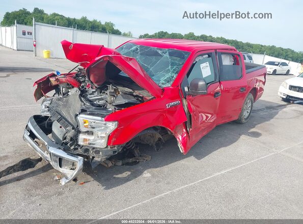 1FTEW1CF2GKF90260 2016 FORD F150 Red Առջևի ձախ երեք քառորդ տեսարան