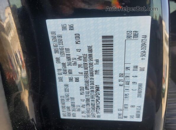 1FTEW1CP0JFD79681 2018 FORD F150 Black 