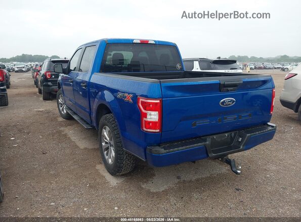 1FTEW1CP3JKC50969 2018 FORD F150 Blue Trasero izquierdo