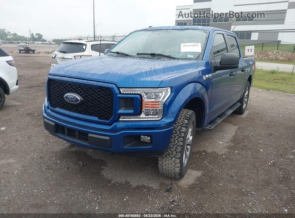 1FTEW1CP3JKC50969 2018 FORD F150 Blue Vista tres cuartos delantera izquierda