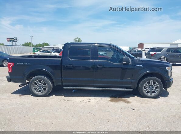 1FTEW1CP4GKF65045 2016 FORD F150 Black Սալոնի հետևի տեսք