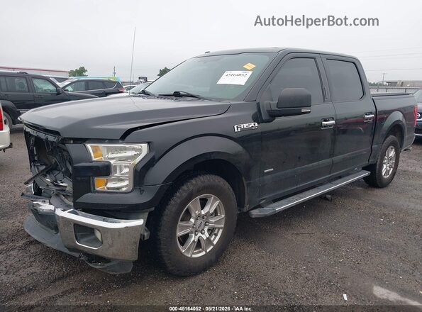 1FTEW1CP5GKF17456 2016 FORD F150 Black Առջևի ձախ երեք քառորդ տեսարան