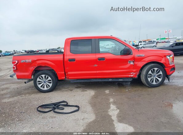 1FTEW1CP6JKF26626 2018 FORD F150 Красный Вид задней части салона
