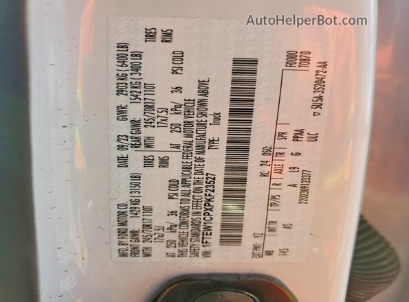 1FTEW1CPXPKF23527 2023 FORD F150 White 
