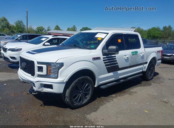 1FTEW1E48KFD28790 2019 FORD F150 White წინა მარცხენა ხედი სამი მეოთხედიდან