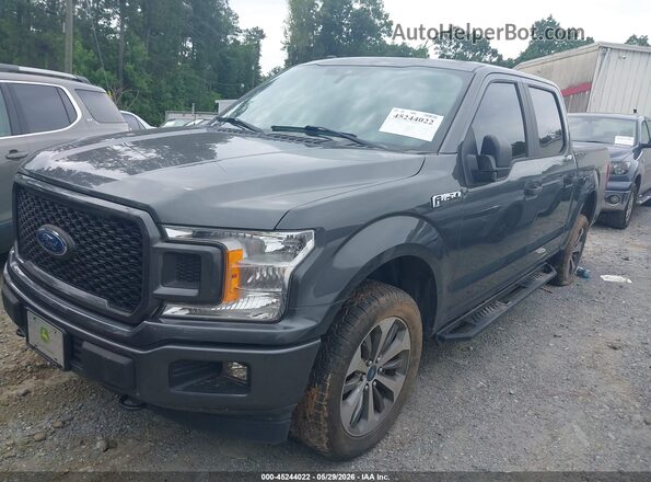 1FTEW1E51KFD08664 2019 FORD F150 Gray Առջևի ձախ երեք քառորդ տեսարան