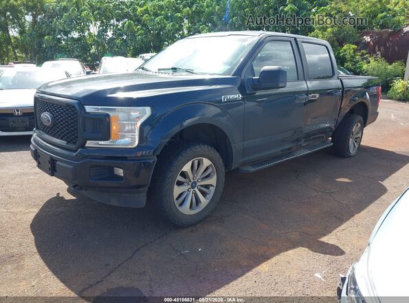 1FTEW1E55JKC26751 2018 FORD F150 Black Vista tres cuartos delantera izquierda