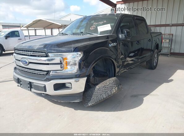 1FTEW1E57JKF26744 2018 FORD F150 Черный Передняя левая четверть