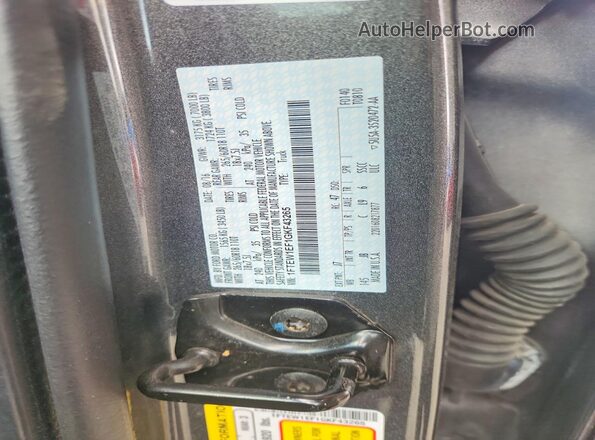 1FTEW1EF1GKF43265 2016 FORD F150 Gray VIN კოდის სტიკერის ხედი