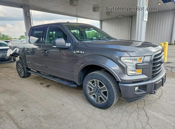 1FTEW1EF1GKF43265 2016 FORD F150 Gray წინა მარჯვენა