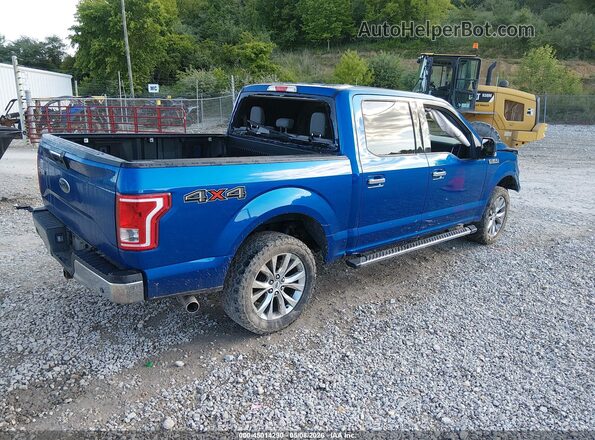 1FTEW1EF4HFA09087 2017 FORD F150 Blue Trasero derecho