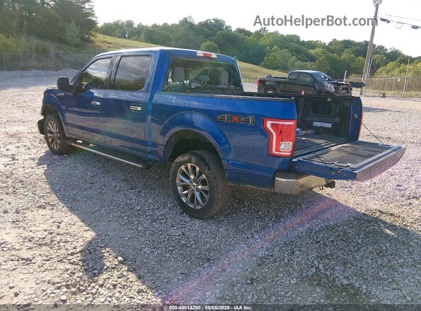 1FTEW1EF4HFA09087 2017 FORD F150 Blue Trasero izquierdo