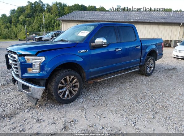 1FTEW1EF4HFA09087 2017 FORD F150 Blue Vista tres cuartos delantera izquierda
