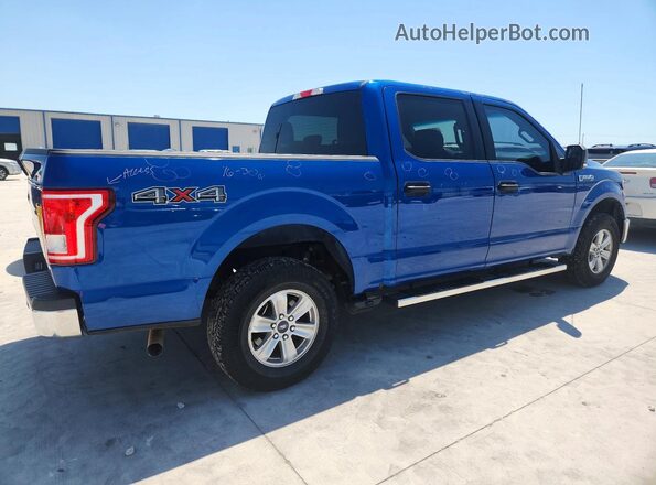 1FTEW1EF4HKC71828 2017 FORD F150 Blue Задня права чверть
