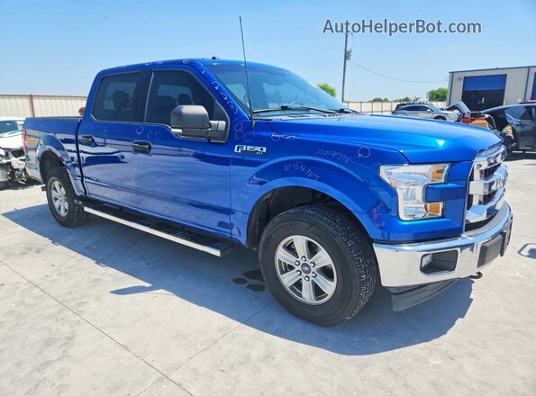 1FTEW1EF4HKC71828 2017 FORD F150 Blue Передня права чверть