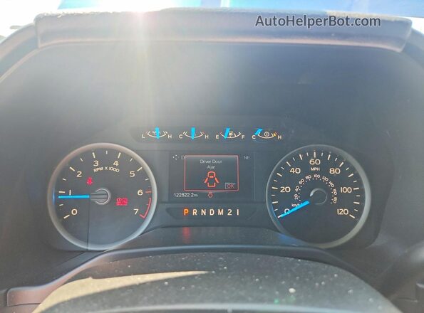 1FTEW1EF4HKC71828 2017 FORD F150 Blue Вид щитка приладів