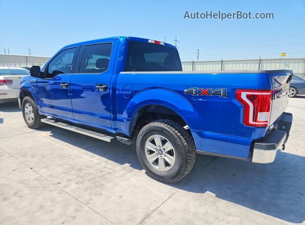 1FTEW1EF4HKC71828 2017 FORD F150 Blue Задня ліва чверть