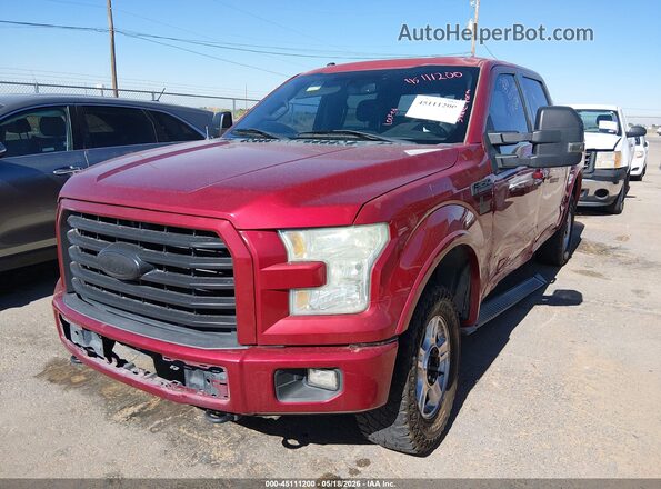 1FTEW1EFXGKF65264 2016 FORD F150 Red 