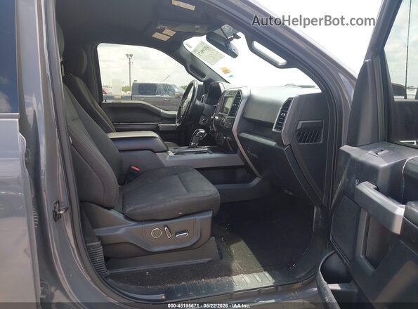 1FTEW1EG2JFD69697 2018 FORD F150 Gray წინა სალონის ხედი