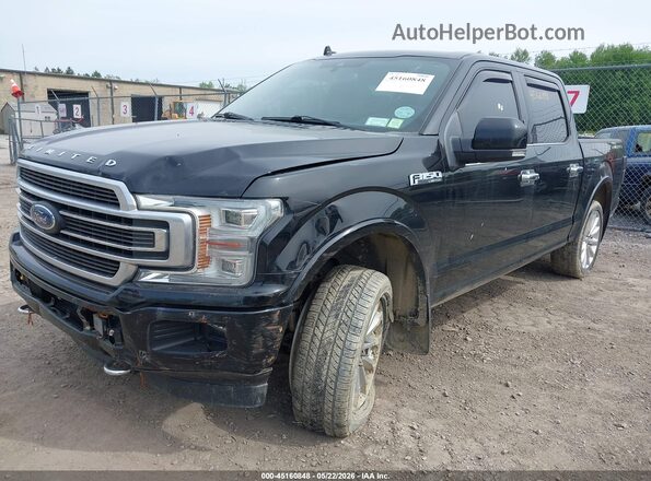 1FTEW1EG5JFB47963 2018 FORD F150 Black Առջևի ձախ երեք քառորդ տեսարան