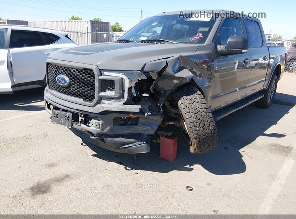 1FTEW1EG8JFD53181 2018 FORD F150 Gray Вид спереду