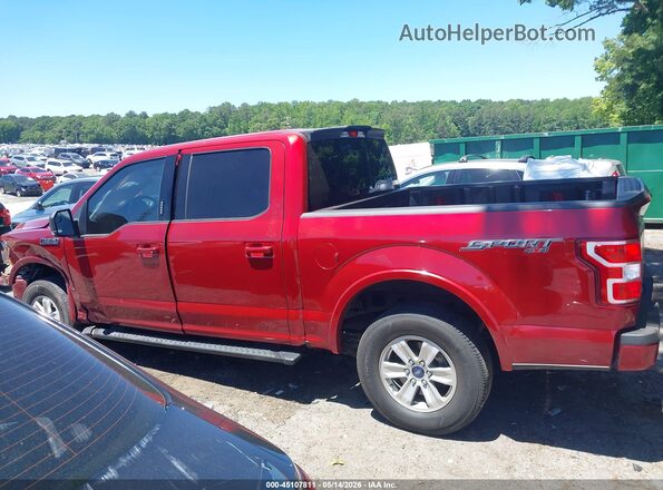 1FTEW1EG8JKF22686 2018 FORD F150 Red Vista interior de 360 grados