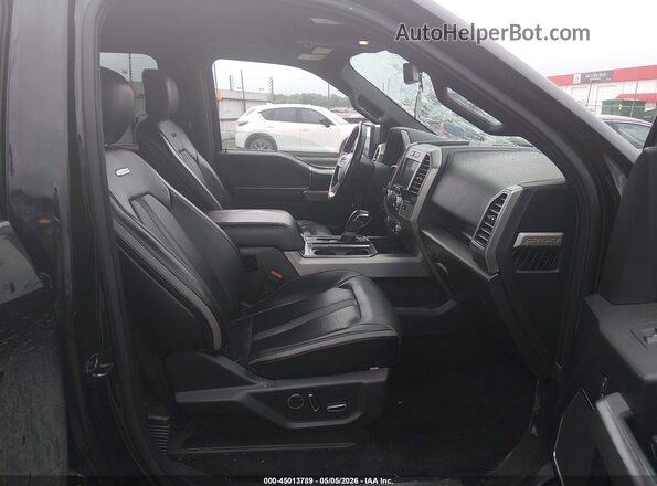 1FTEW1EG9JFC83061 2018 FORD F150 Черный Вид салона спереди