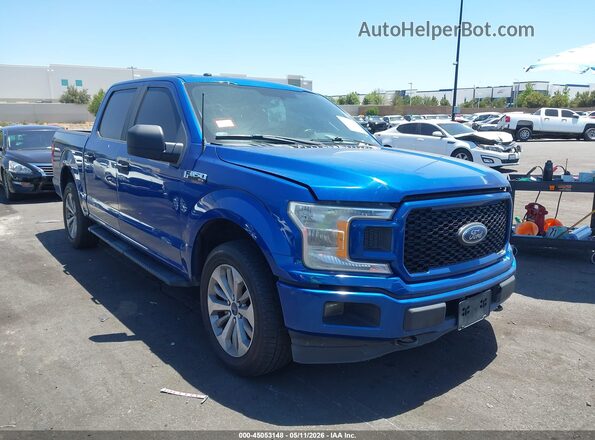 1FTEW1EP0JKC26075 2018 FORD F150 Blue Սալոնի 360 աստիճան տեսք