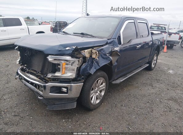 1FTEW1EP0KFD44721 2019 FORD F150 Blue Առջևի ձախ երեք քառորդ տեսարան