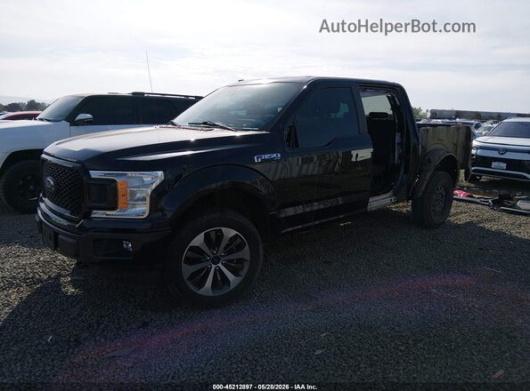 1FTEW1EP0KKD13864 2019 FORD F150 Black Передня ліва чверть