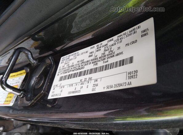 1FTEW1EP1KFD09203 2019 FORD F150 Gray 