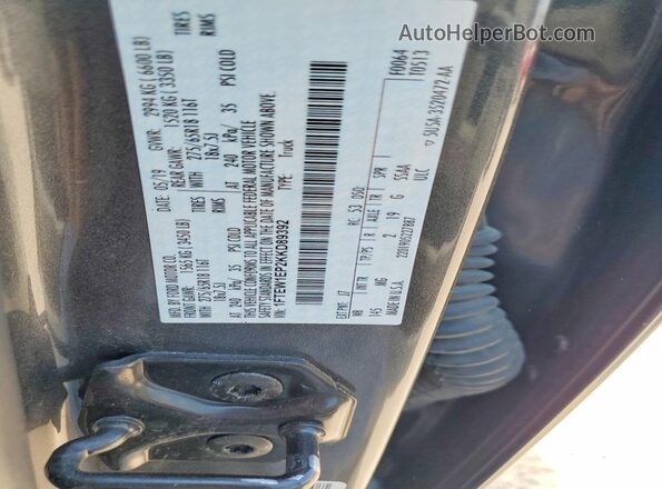 1FTEW1EP2KKD89392 2019 FORD F150 Серый 