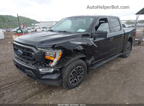 1FTEW1EP2MFB52736 2021 FORD F150 Black Передня ліва чверть