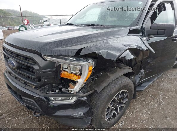 1FTEW1EP2MFB52736 2021 FORD F150 Black Вид спереду