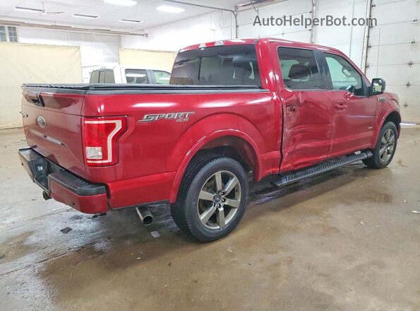 1FTEW1EP3GFC29229 2016 FORD F150 Red Tył prawy