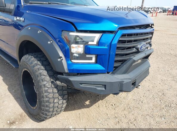 1FTEW1EP3HKD91676 2017 FORD F150 Blue ხელსაწყოთა პანელის ხედი