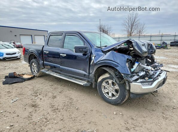 1FTEW1EP3PFD33672 2023 FORD F150 Синий Передняя правая четверть